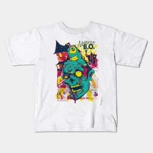 Monster vs Skull Nervous Bo Kids T-Shirt